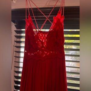 Free people , NWT, red maxi dress